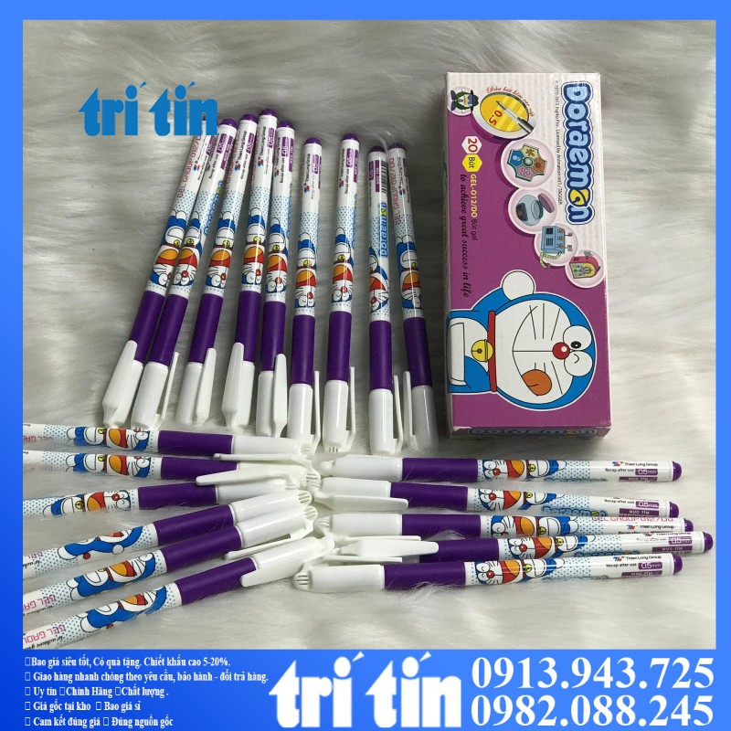 [HCM]BÚT MỤC TÍM DORAEMON NGÒI SẮT GEL-012/DO