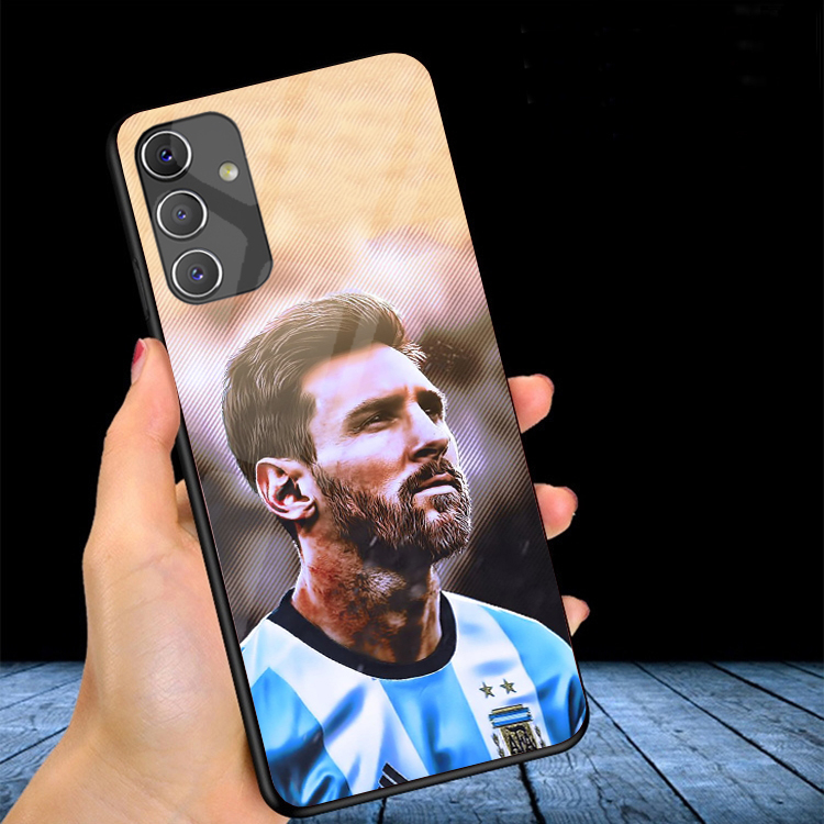 Ốp lưng samsung galaxy a04s mặt kính in hình messi