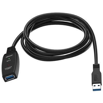 USB 3.0 Extension Cable Male to Female USB Extender Cable High Speed 5Gbps Built-in Signal Chip Mini Power Port