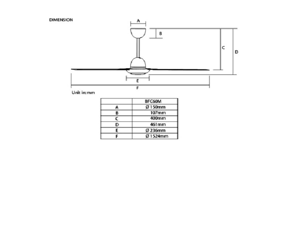 Quạt trần Benny BFC-60M