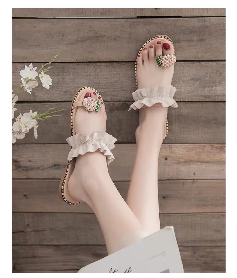 Dép Xỏ Ngón Họa Tiết Hình Quả Dứa
