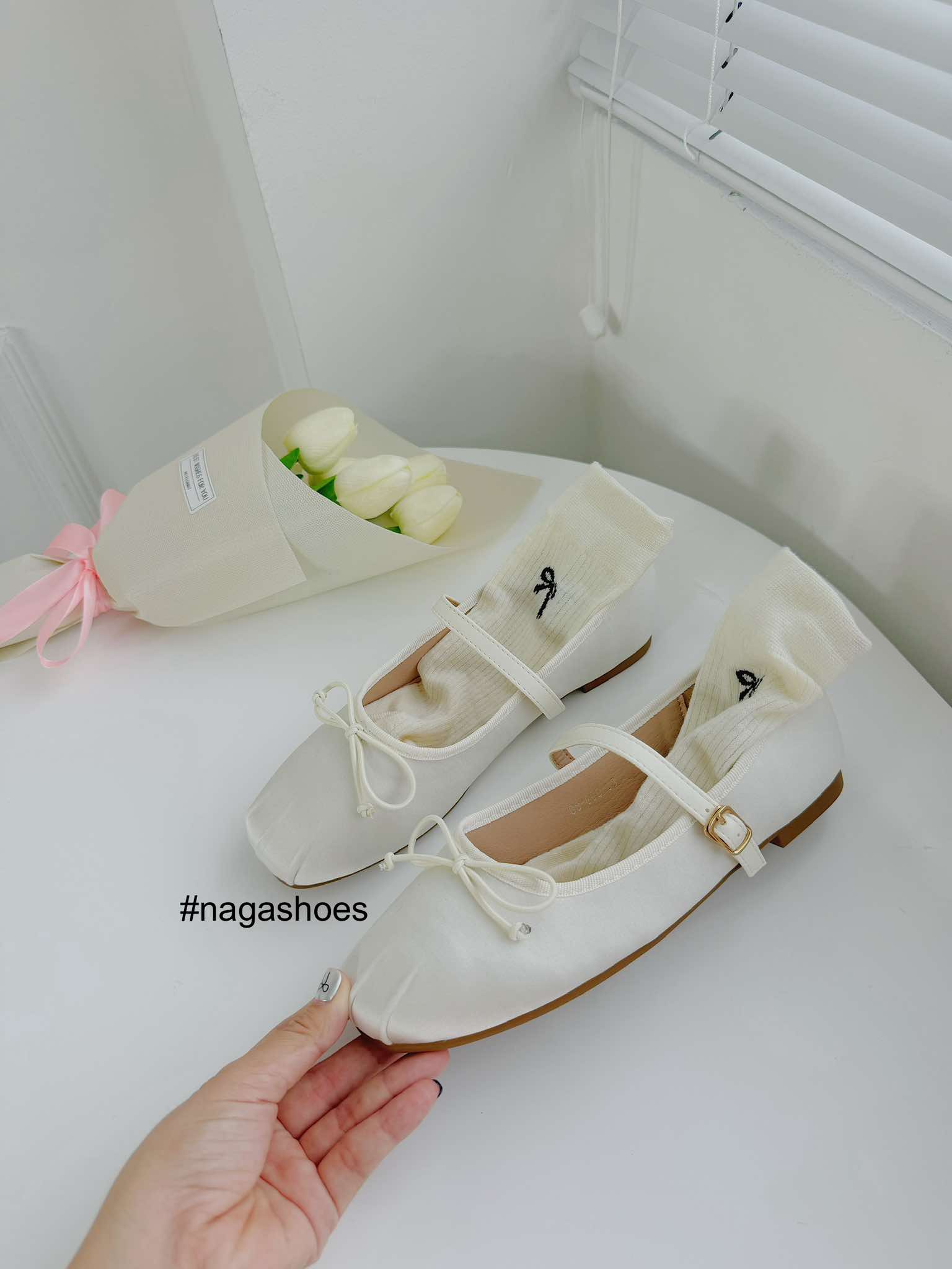 GIÀY BÚP BÊ NAGASHOES BALLETCORE THẮT NƠ NAB74