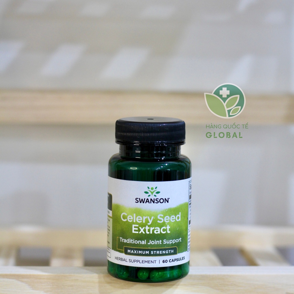[Hàng Quốc Tế] SWANSON CELERY SEED EXTRACT, 60 viên, Hỗ trợ đường tiết niệu