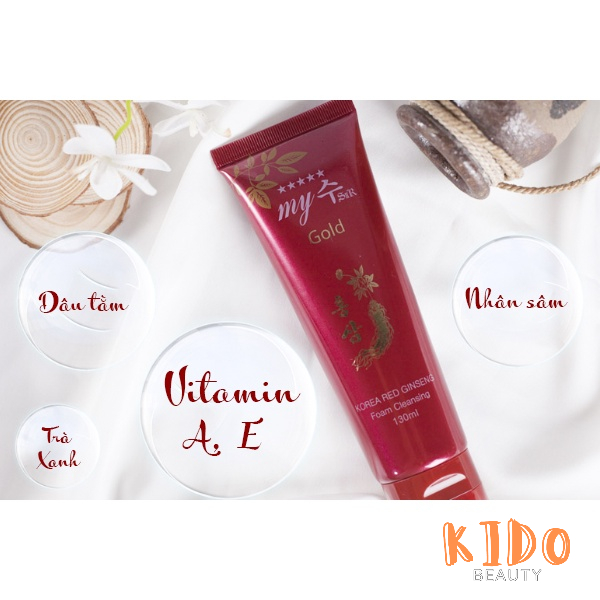 Sữa rửa mặt Sâm Đỏ My Gold Korea Red Ginseng Foam Cleansing