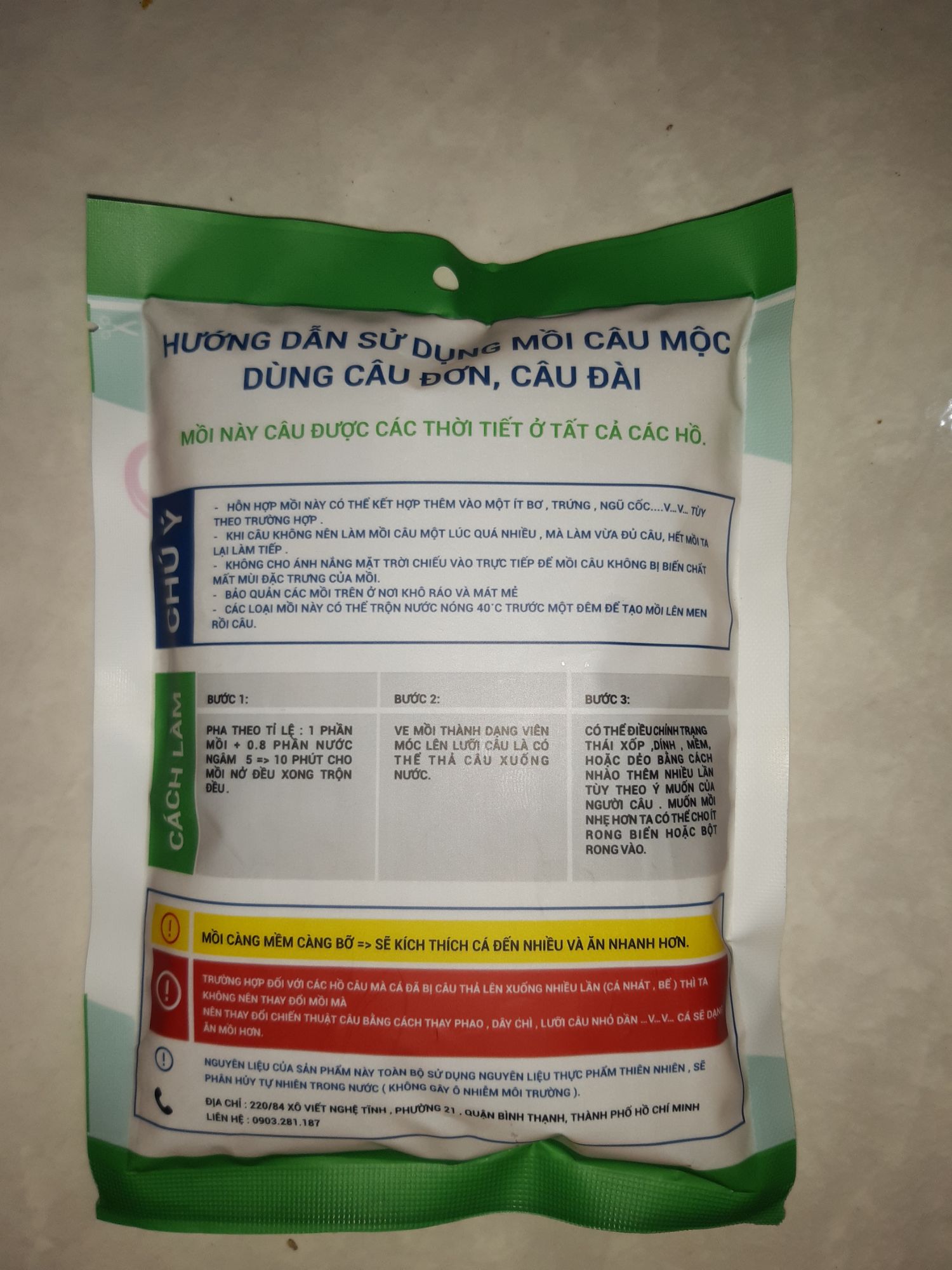Mồi câu MỘC - Câu Rô Phi - Diêu Hồng