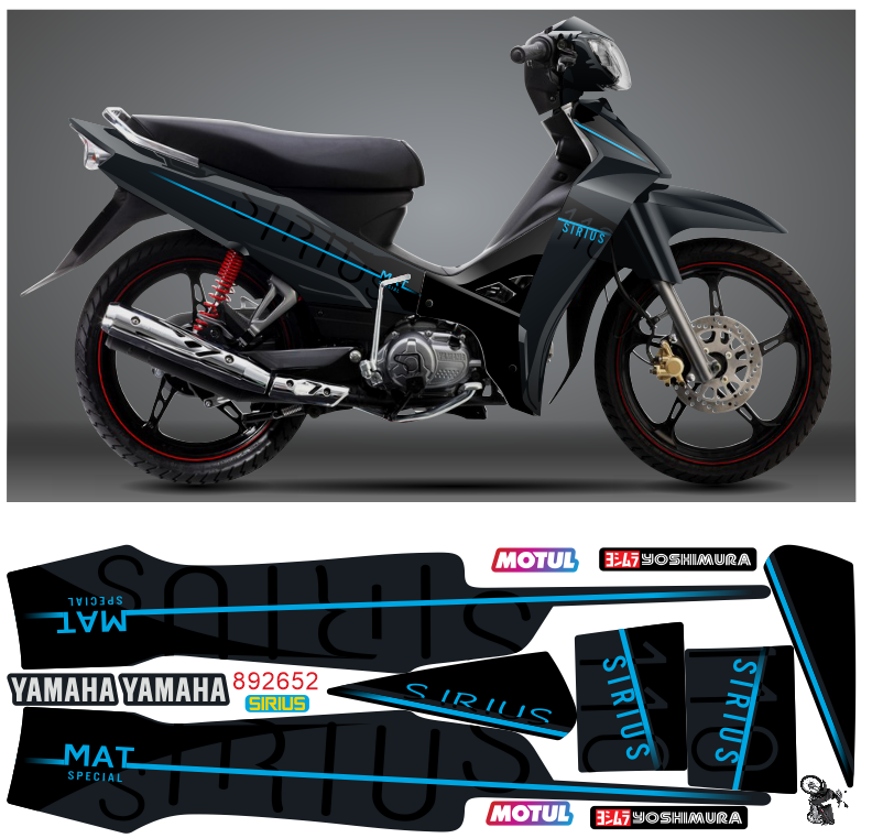 Tem Rời SIRIUS mẫu zin MAT SPECIAL 892652 (Tem Chế 3 Lớp Chống Phai Màu)