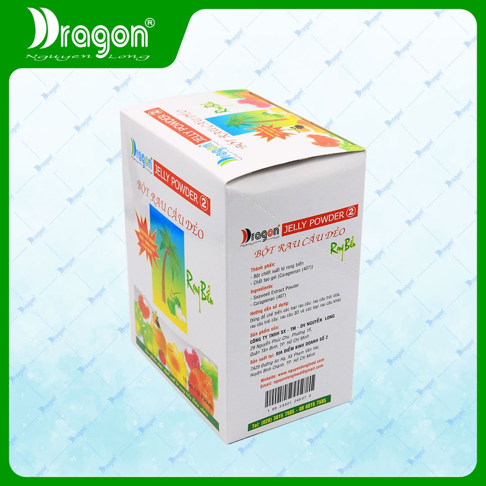 Bột Rau Câu Dẻo DRAGON (12 gói x 11g)