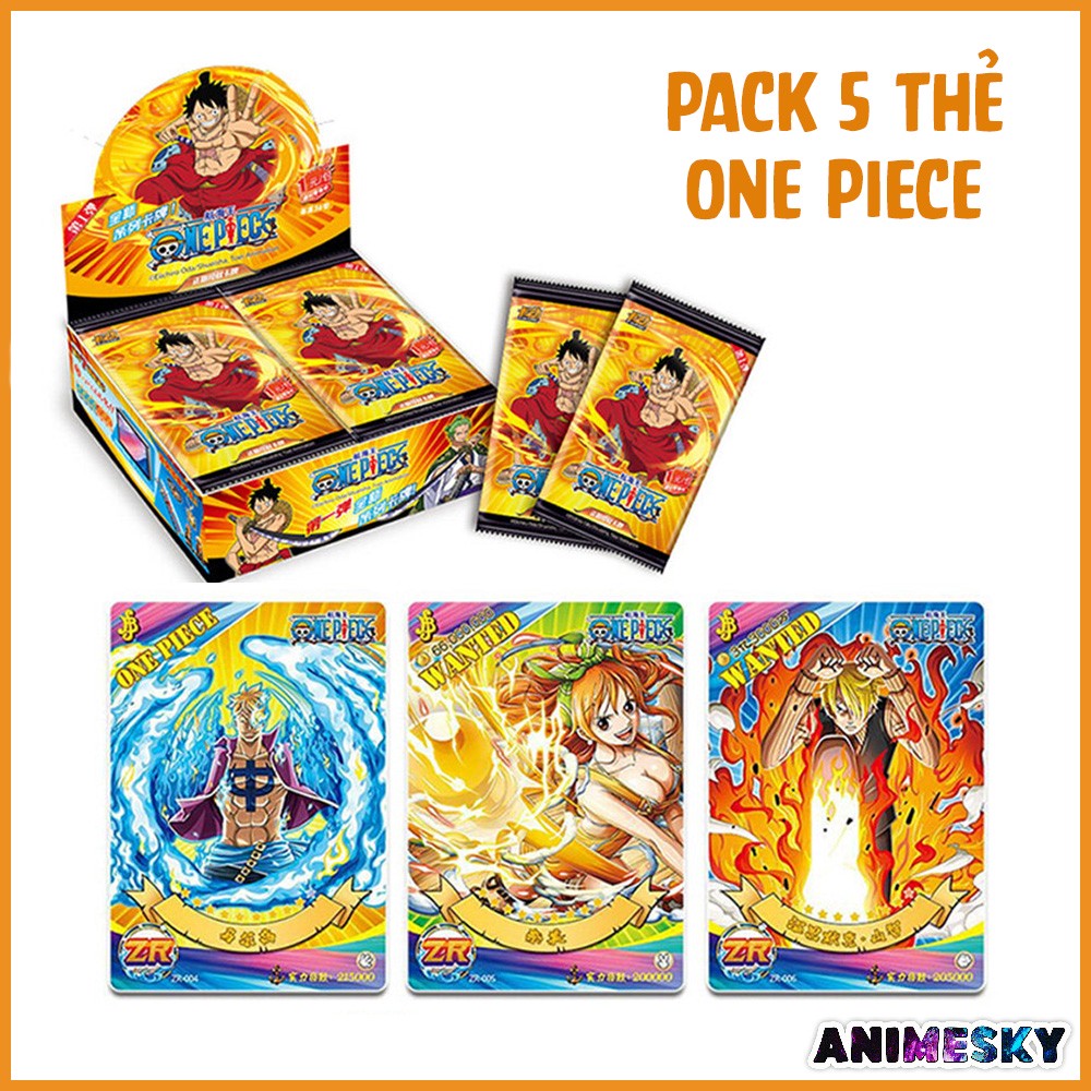 [Có sẵn] Pack 5 thẻ card nhân phẩm One Piece Wano quốc