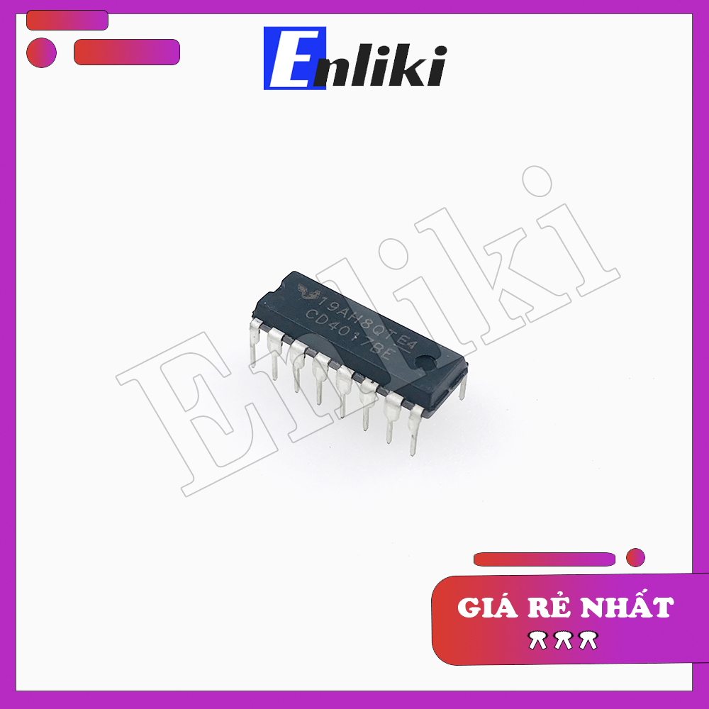 IC 4017 (D4017) 16 chân cắm DIP16