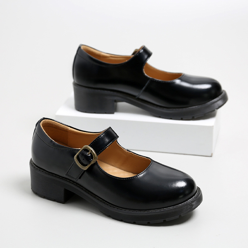 Basic Mary Jane - Giày da bò thật nữ retro vintage (Hàng có sẵn)