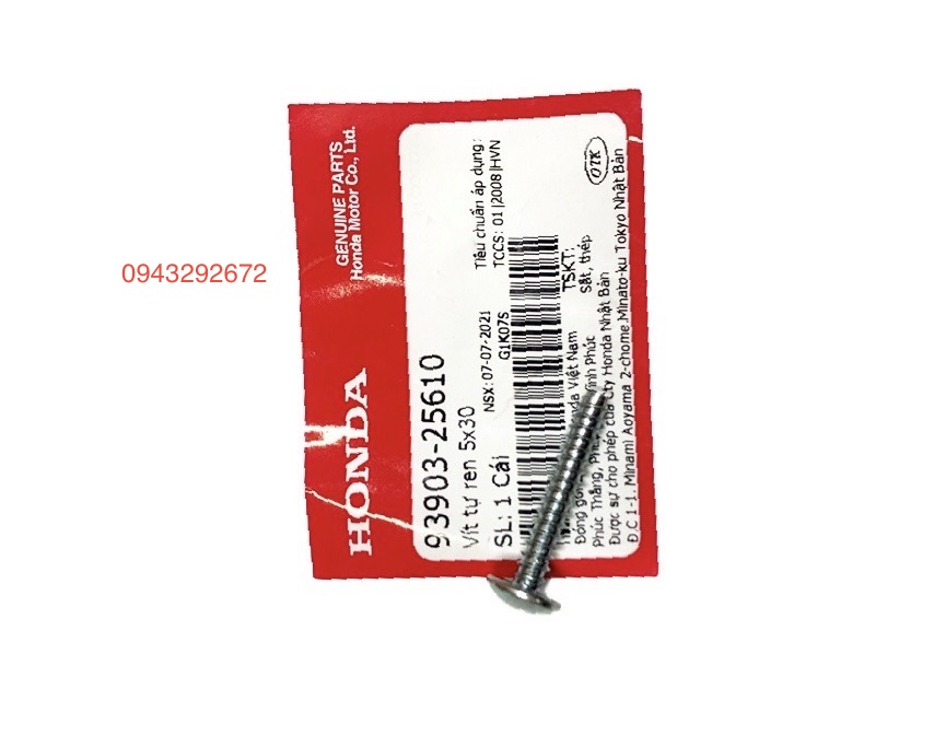 Vít Tự Ren Honda 5x30 Dùng Cho Nhiều Xe ( 9390325610 )