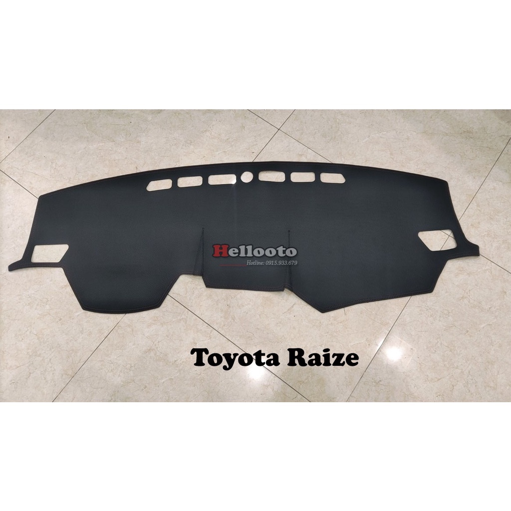 Thảm taplo da carbon cho xe toyota raize 2021 - 2022 cao cấp