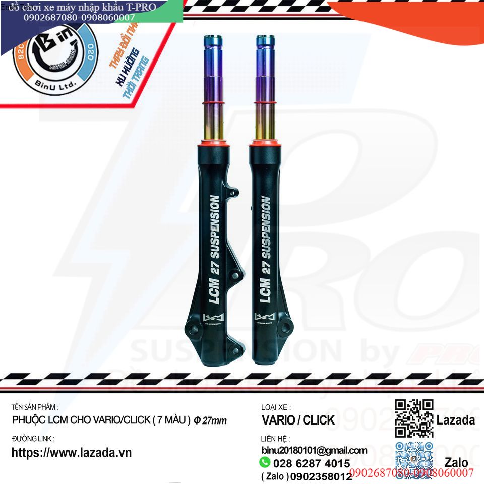 Phuộc lcm cho vario/click ncy12
