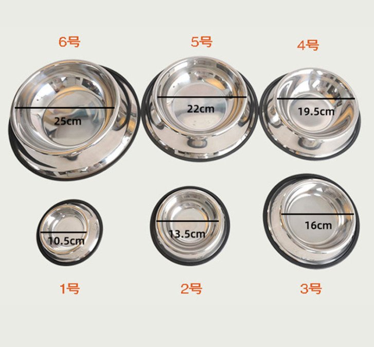 Chén ăn inox Nowy cho chó mèo nhiều size