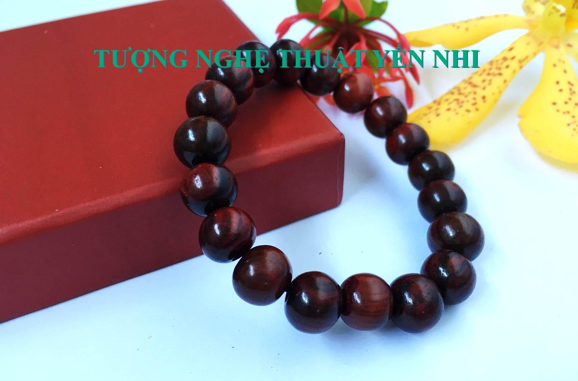 Vòng tay gỗ Trắc đỏ cao cấp 10mm (Không hồ lô)