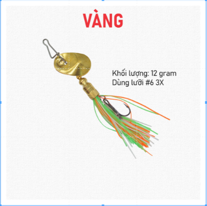 Spinner Thái Lan - Mồi giả câu lure cá lóc, chẽm - 12gr Mồi giả câu cá lóc Spinner Thái Lan