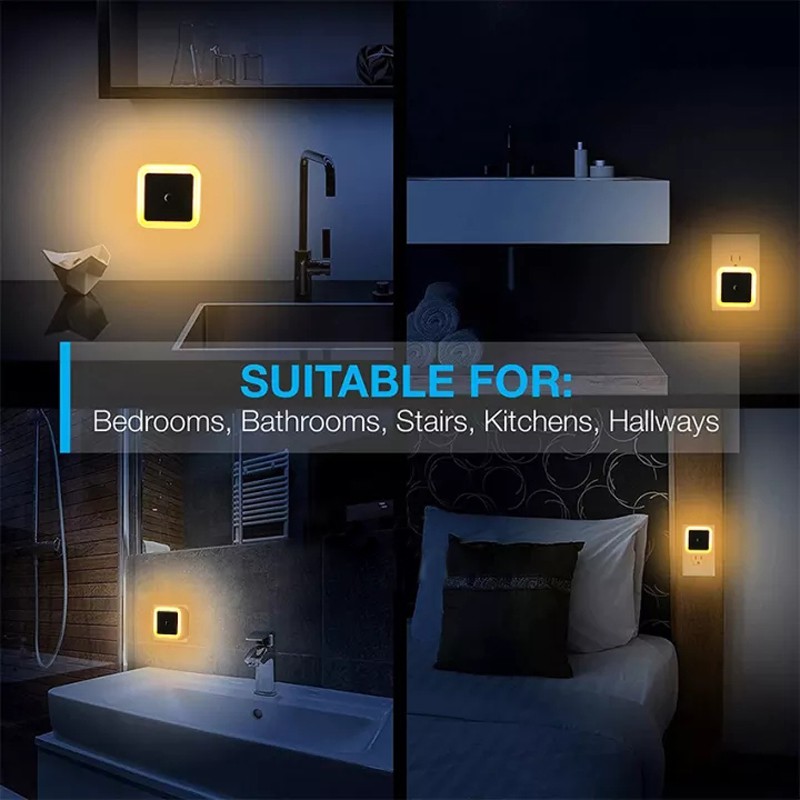 đèn led phòng ngủ Đèn Tường đèn ngủ cảm ứng Tự động bật / tắt Đèn cảm biến ánh sáng Nhà thông minh Tiết kiệm năng lượng Hoa Kỳ cắm 220V 0,5W