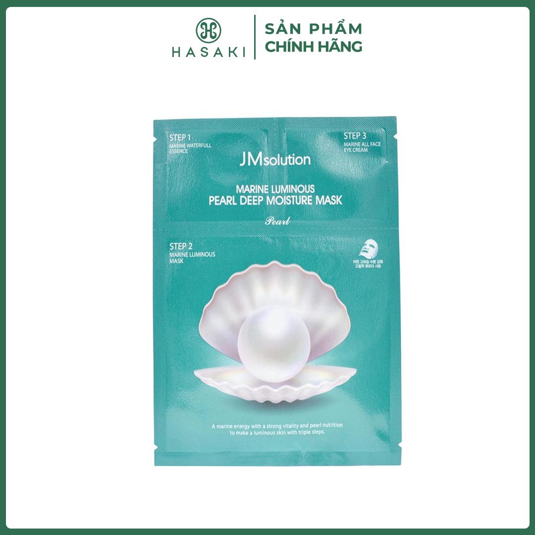 Mặt Nạ Dưỡng Ẩm Sáng Da Chiết Xuất Ngọc Trai JMsolution Marine Luminous Pearl Deep Moisture Mask 30ml Hasaki Sản Phẩm Chính Hãng