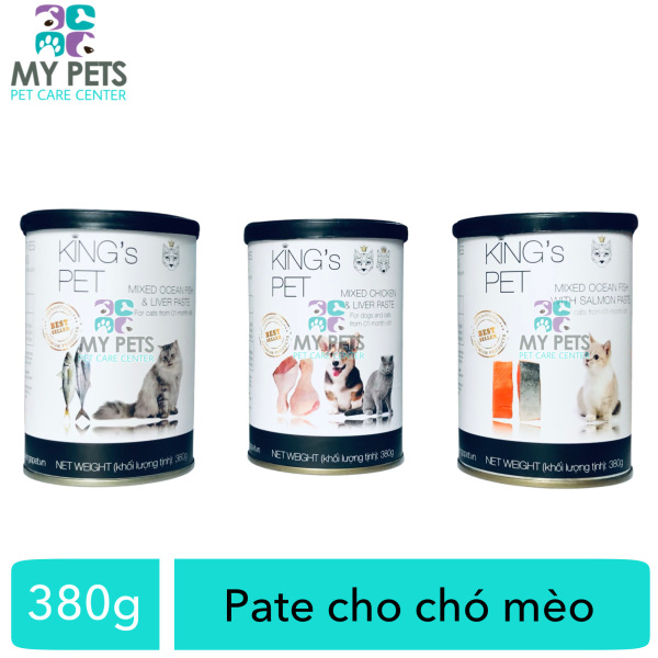 Thức ăn Pate hỗn hợp Kings Pet dành cho chó mèo - Lon 380g