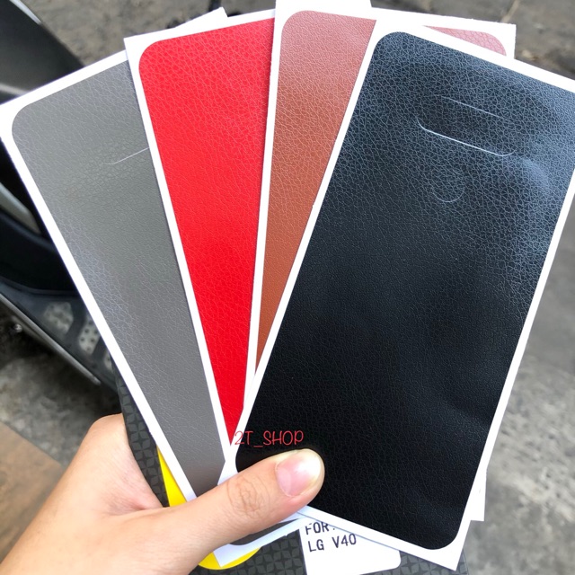 MIẾNG DÁN DECAL GIẢ DA MẶT LƯNG LG V40 CAO CẤP