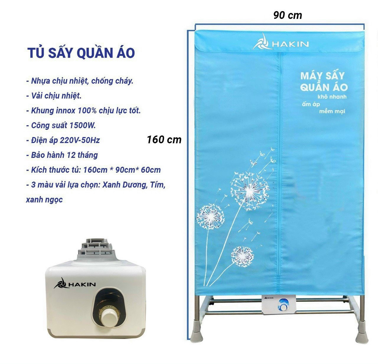 Máy sấy - Tủ sấy quần áo Hakin