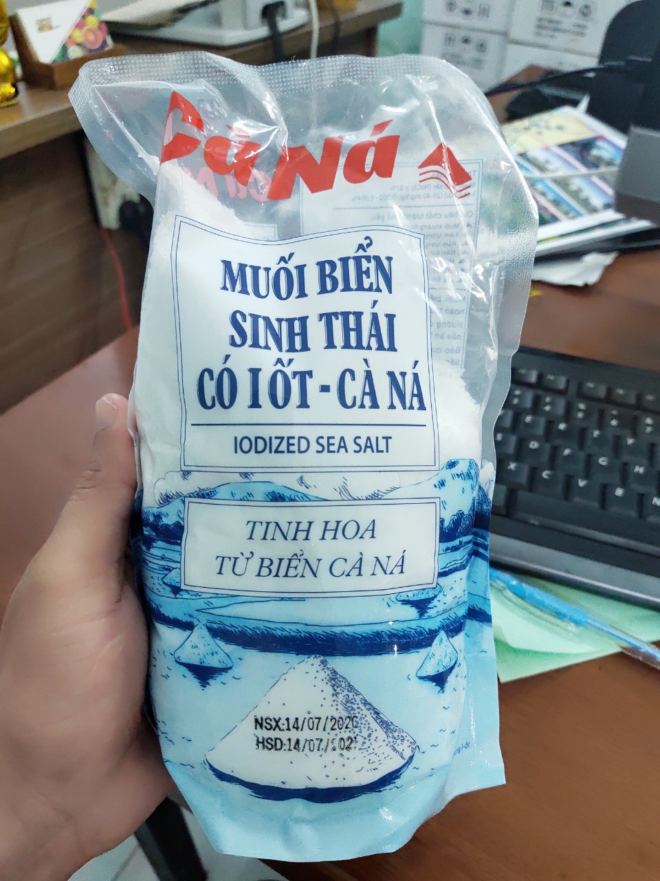 [HCM]Muối Biển Sinh Thái - Cà Ná Có I - Ốt 1kg (DATE LUÔN MỚI)