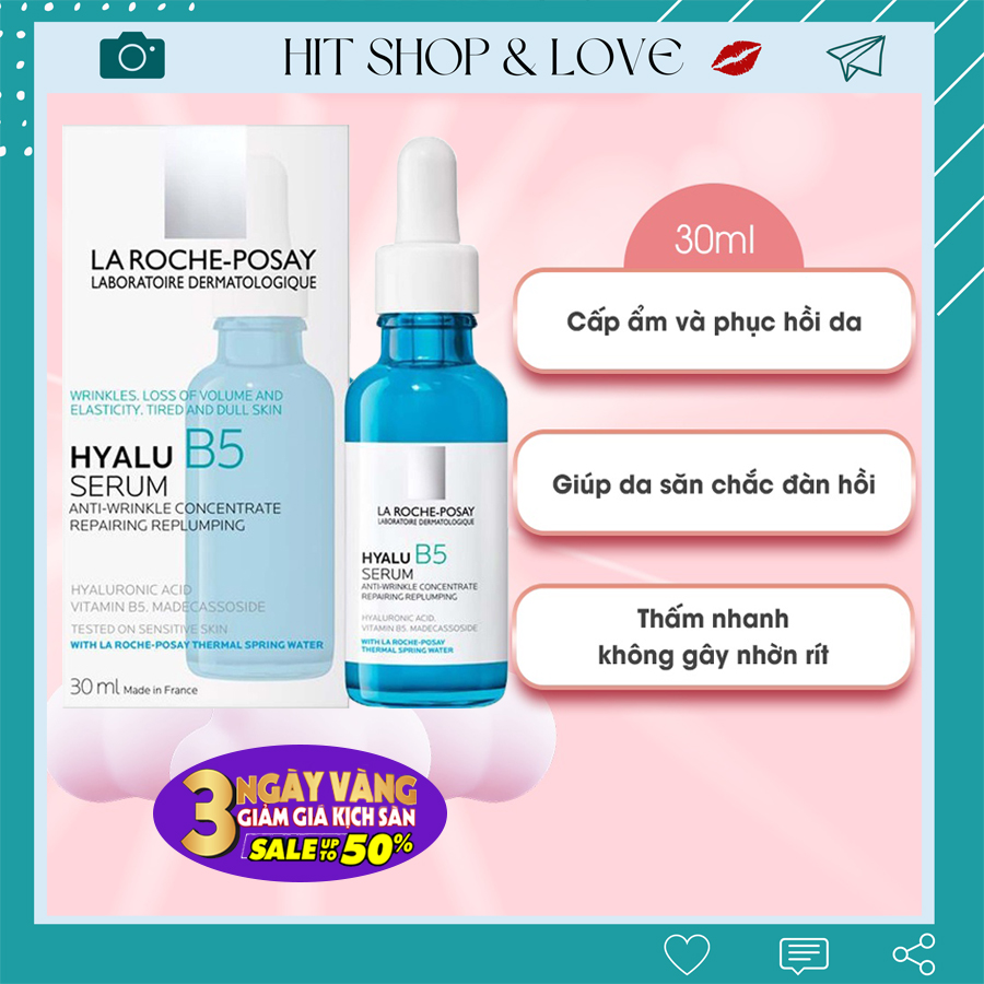 La Roche - Posay HYALU B5  Serum dưỡng chất chuyên sâu giúp hỗ trợ quá trình cấp ẩm tái tạo da