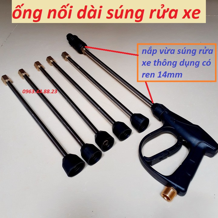 Ống nối dài súng rửa xe áp lực cao của máy xịt rửa áp lực - Dài 35cm