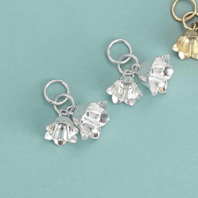 [S925] Charm bạc hoa treo - MH130