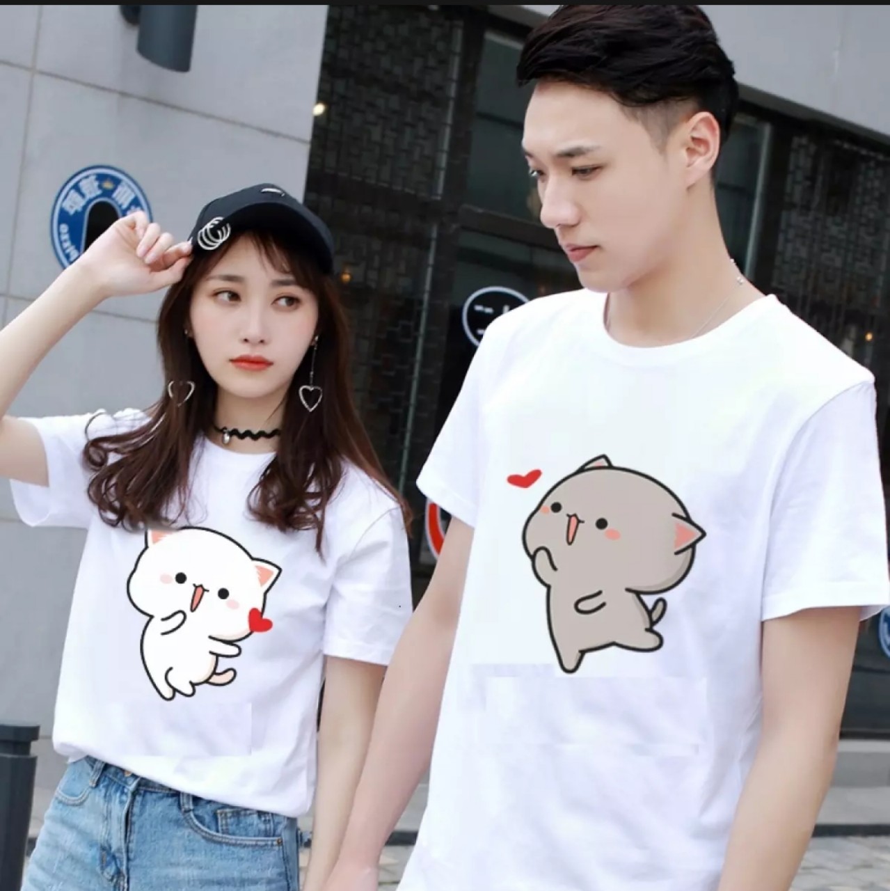 Áo đôi với người yêu- áo đôi nam nữ mùa hè- áo cặp đôi tình yêu chất cotton mịn mát giá sĩ