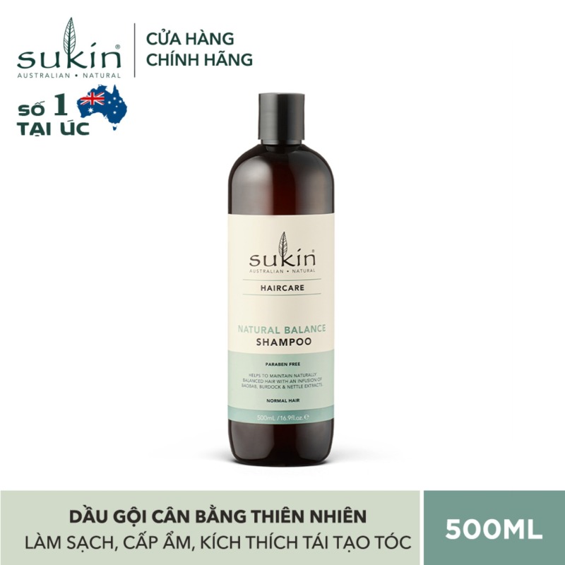 Dầu Gội Cân Bằng Chiết Xuất Từ Thiên Nhiên Sukin Natural Balance Shampoo 500ml giá rẻ