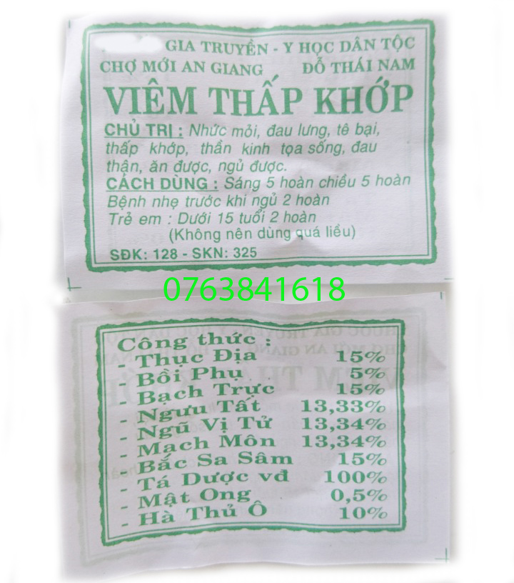 [Đông y-chính gốc] 50 Gói Thấp khớp (Dạng viên)