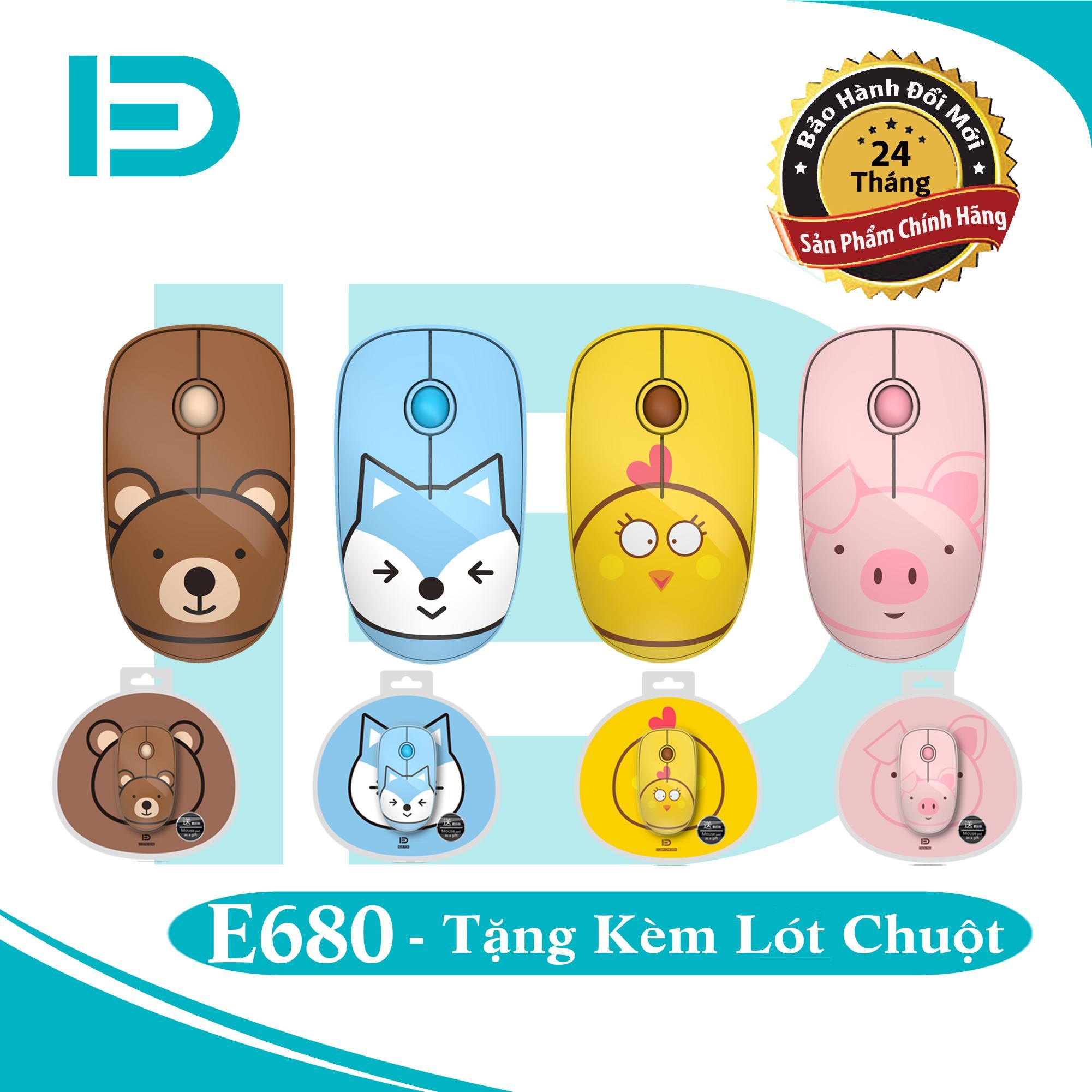 Chuột FD Không Dây E680 + Pad