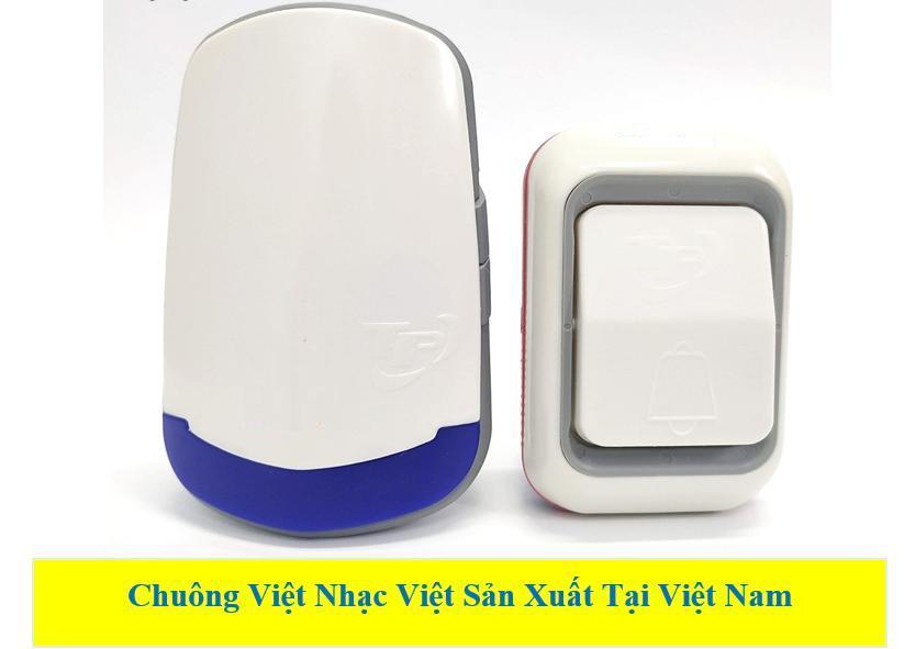 Chuông cửa nút nhấn không dây dùng pin 16 kiểu chuông nhạc việt tp-717