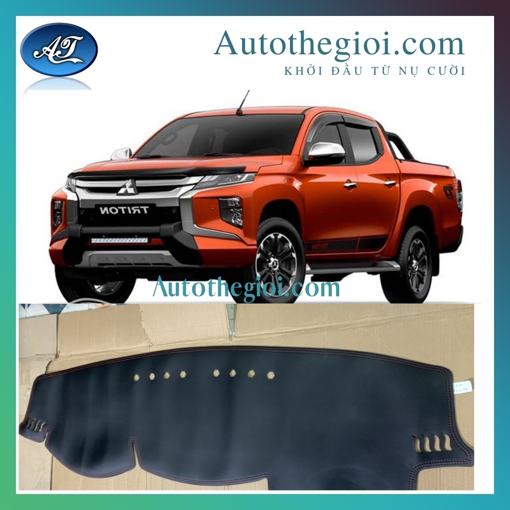 Thảm Taplo Mitshubishi Triton 2018-2020  Chất Liệu Da Vân Cabon