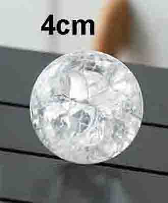 Trái châu vân nứt 3cm/4cm/5cm - Quả cầu thủy tinh phụ kiện dành cho thác nước phong thủy