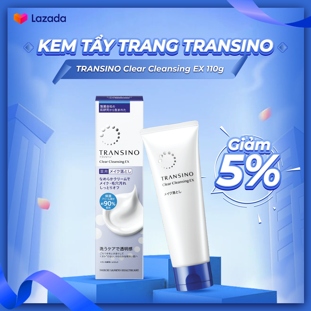 Kem Tẩy Trang TRANSINO 110g