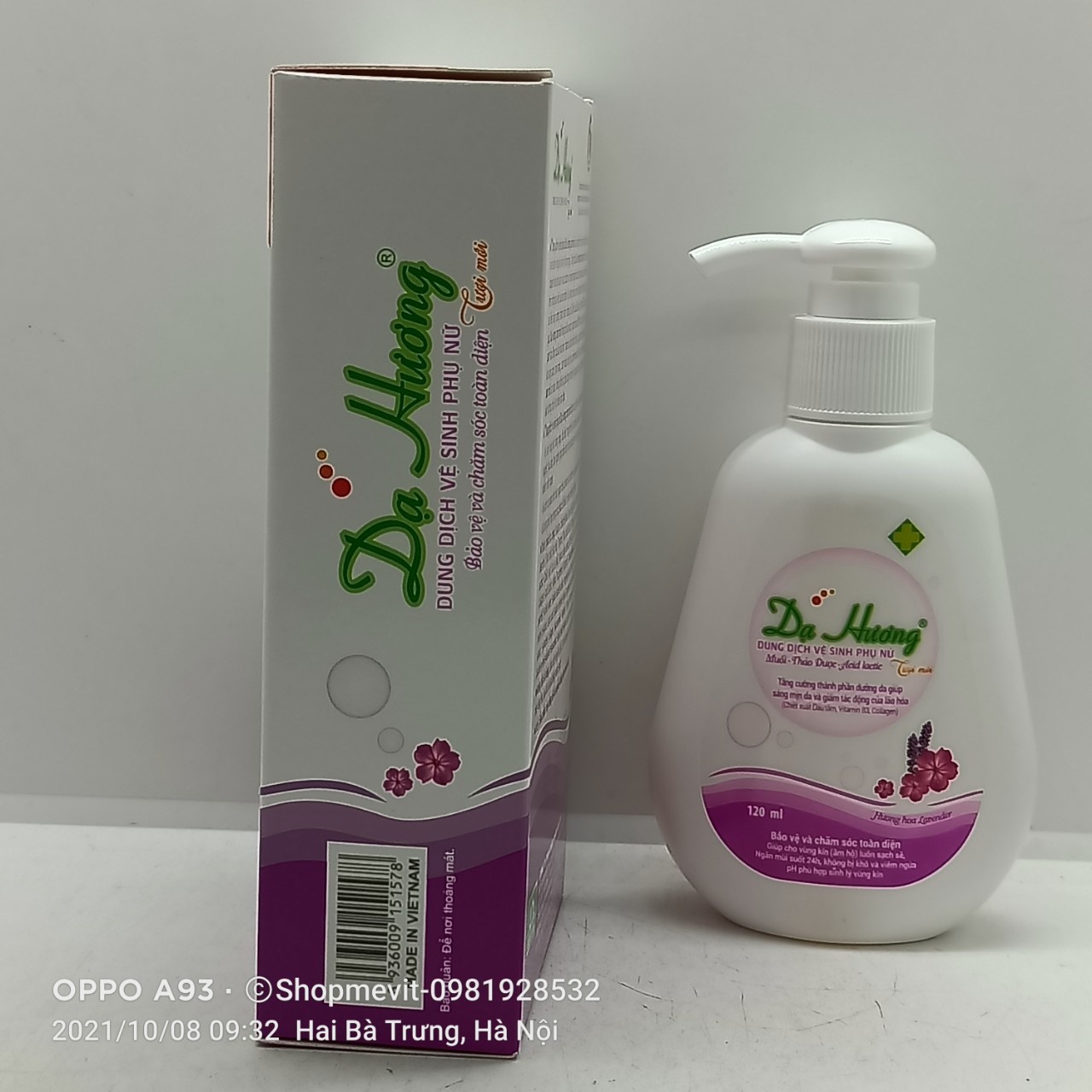 DDVS DẠ HƯƠNG MÀU TÍM CHAI 120ML CÓ VÒI