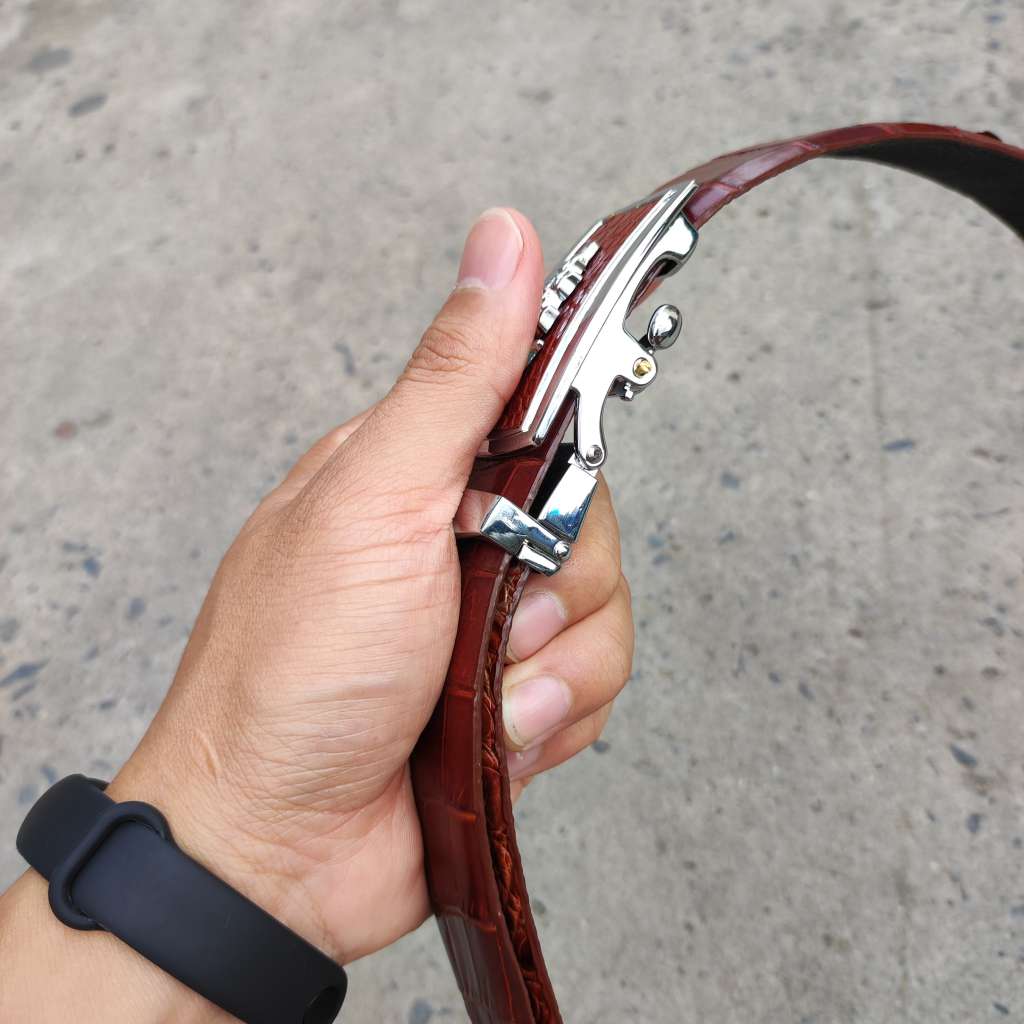 [FREE SHIP] Thắt lưng da cá sấu liền nguyên con. [BẢN RỘNG 3.5cm CÓ GAI RẤT ĐẸP]