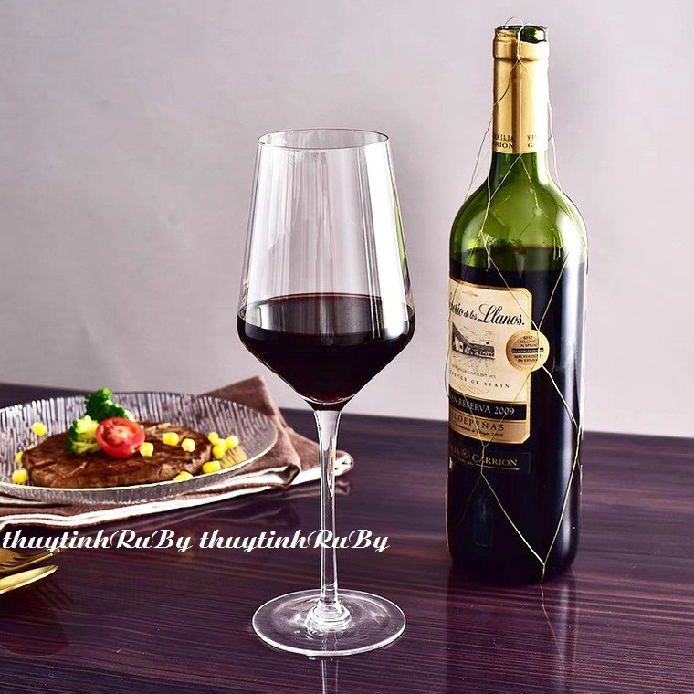 Bộ 6 Ly rượu vang sâm panh pha lê 450ml - ly vang đỏ
