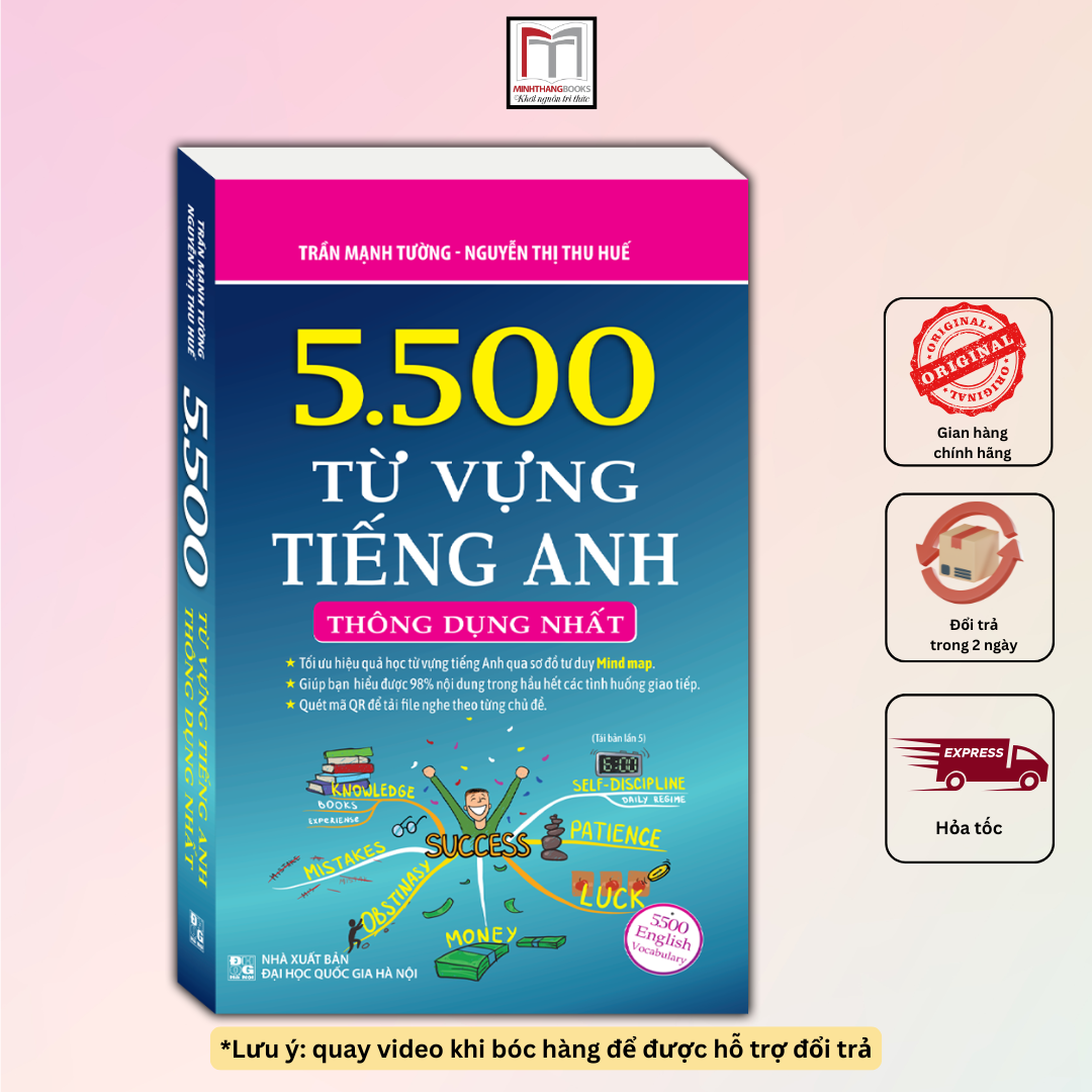5500 Từ Vựng Tiếng Anh Thông Dụng Nhất (ko màu)