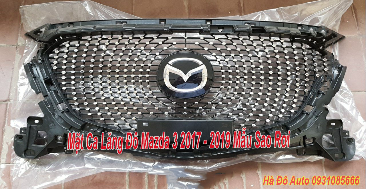Mặt Ca Lăng Độ Mazda 3 2017 - 2019 Mẫu Sao Rơi, Mặt Ca Lăng Mazda 3