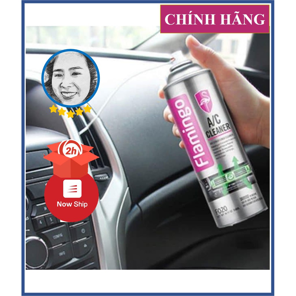 [CHÍNH HÃNG] Flamingo Bình Xịt Bọt Vệ Sinh Khử Mùi Hôi, diệt khuẩn Điều Hòa Ô Tô, Điều hòa gia đình F020 500ml