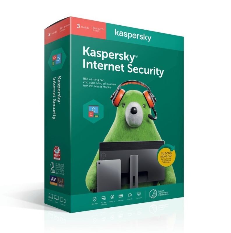 Bảng giá Phần mềm diệt virut Kaspersky Internet Security - 3 PC Phong Vũ
