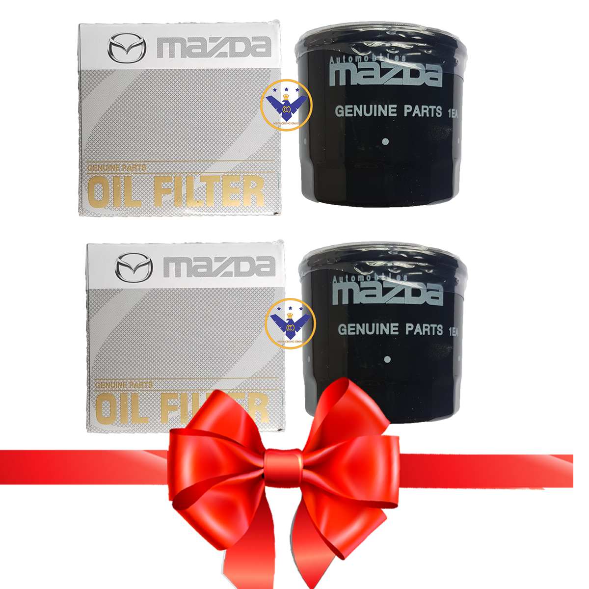 Bo 2 chiếc lọc nhớt mazda 2, mazda 3, 6, cx5 - b6y1-14302