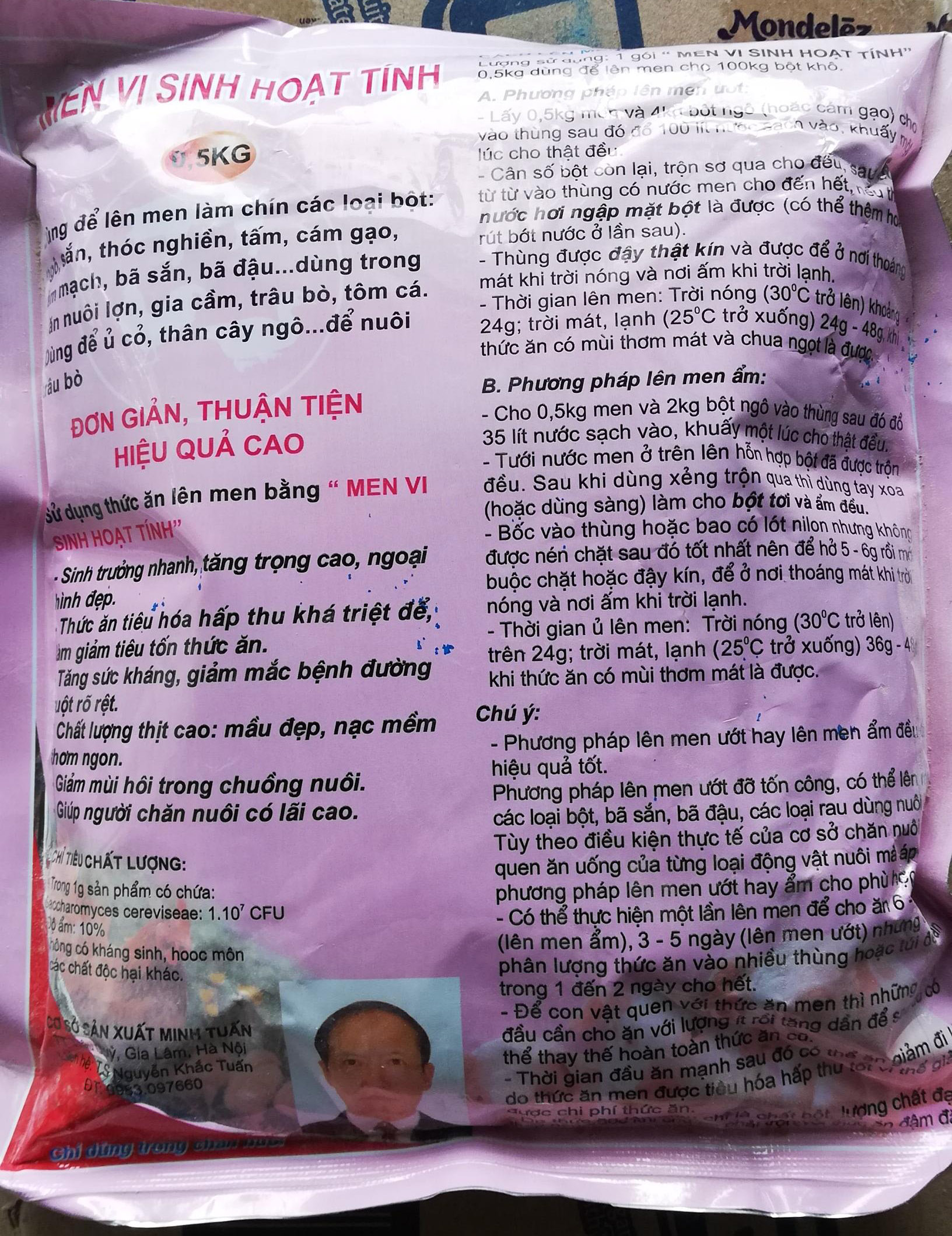 3 gói Men ủ vi sinh hoạt tính 500g