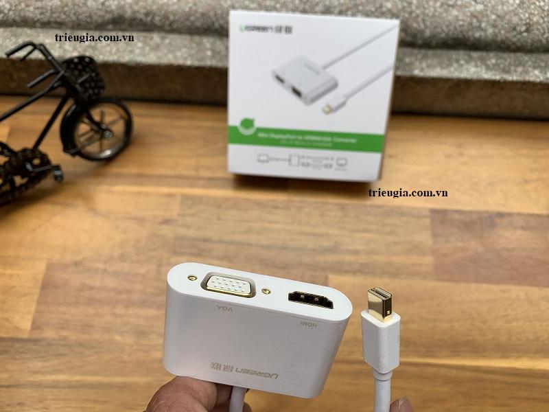 UGREEN 10439 - MINI DISPLAYPORT TO HDMI VÀ VGA - Cao cấp