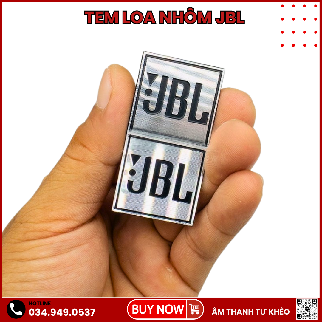 Tem Loa JBL Nhôm Cứng Dán Thùng Loa ( 1 Đôi )