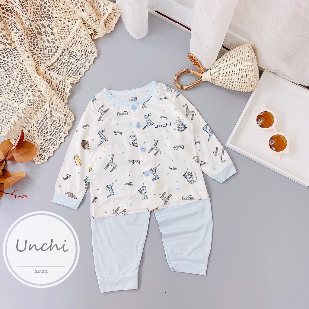 [CHÍNH HÃNG UNCHI ] Bộ Tay Dài chất cotton cao cấp co giãn 4 chiều, mềm mịn cho bé trai bé gái 5-14kg / BDT - TK0420 bộ quần áo dài tay trẻ em bộ thu lạnh