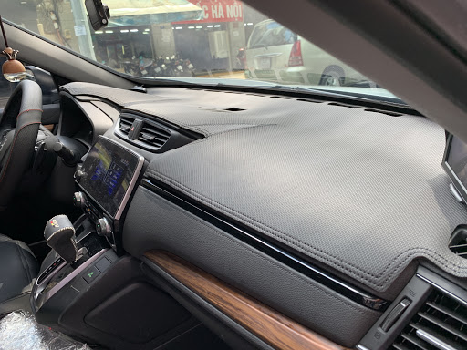 Thảm Taplo Da Vân Các Bon Loại Dày 2 Đường Chỉ ( xe Fordtuner 2016 - 2019)